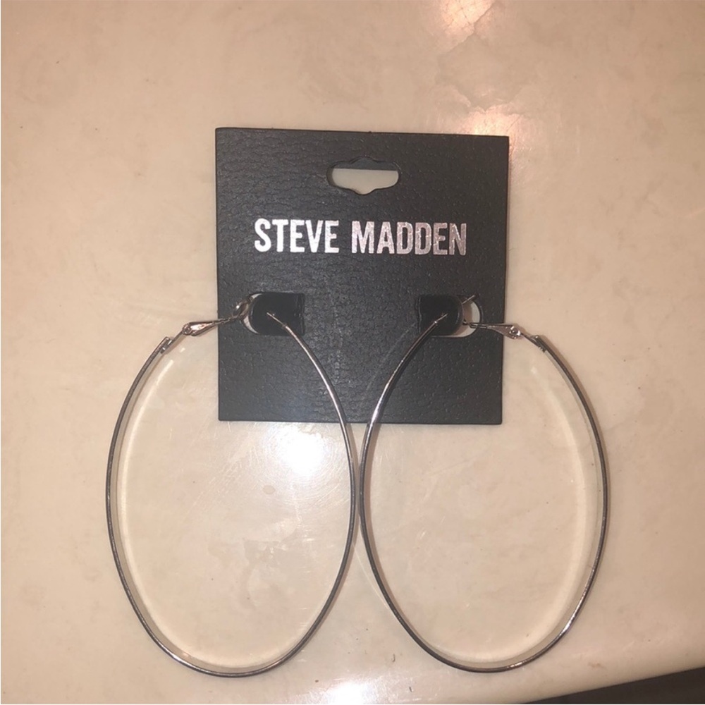 Steve Madden Silver Hoop Earrings